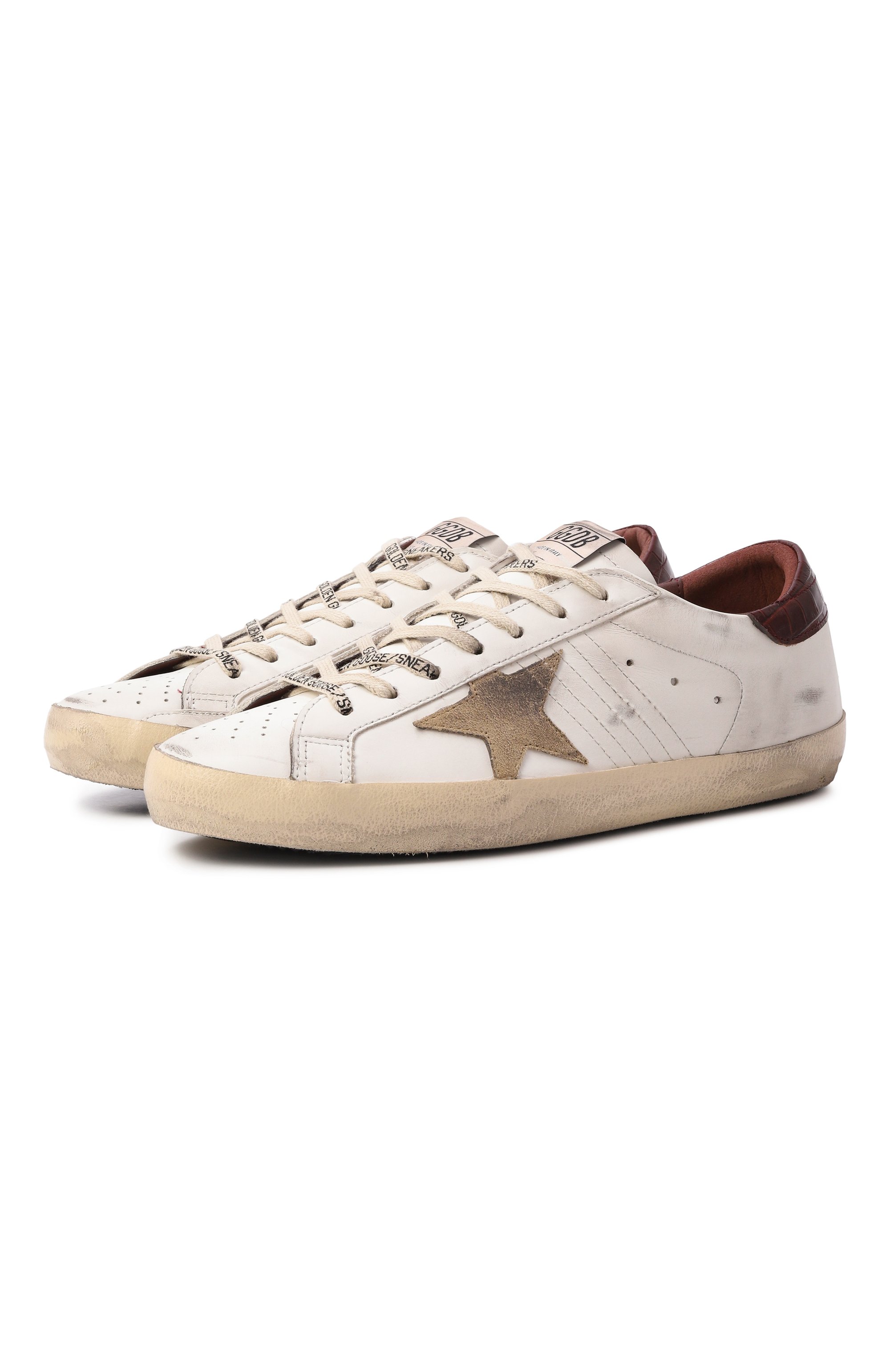 Кожаные кеды super-star GOLDEN GOOSE DELUXE BRAND, арт. GMF00101.F006611, фото 1