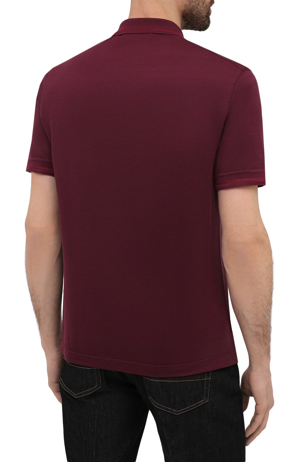 Поло из шелка и хлопка ZEGNA, арт. UW341/746, фото 4