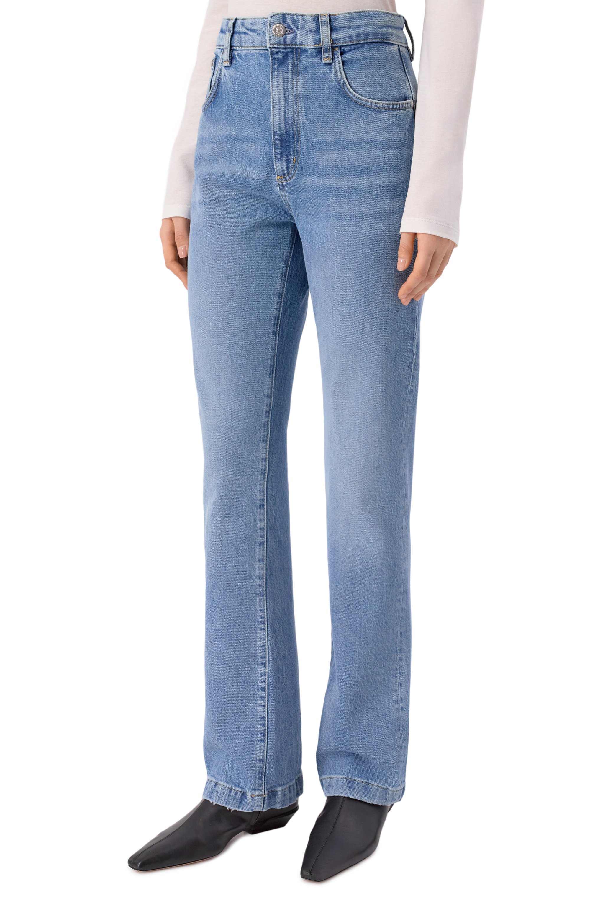 Джинсы BOSS голубого цвета по цене 29050 руб., арт. 50552438, фото 3 Джинсы BOSS, арт. 50552438, фото 3