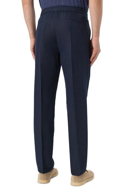 Брюки изо льна и хлопка BRUNELLO CUCINELLI, арт. MH255E1710, фото 4