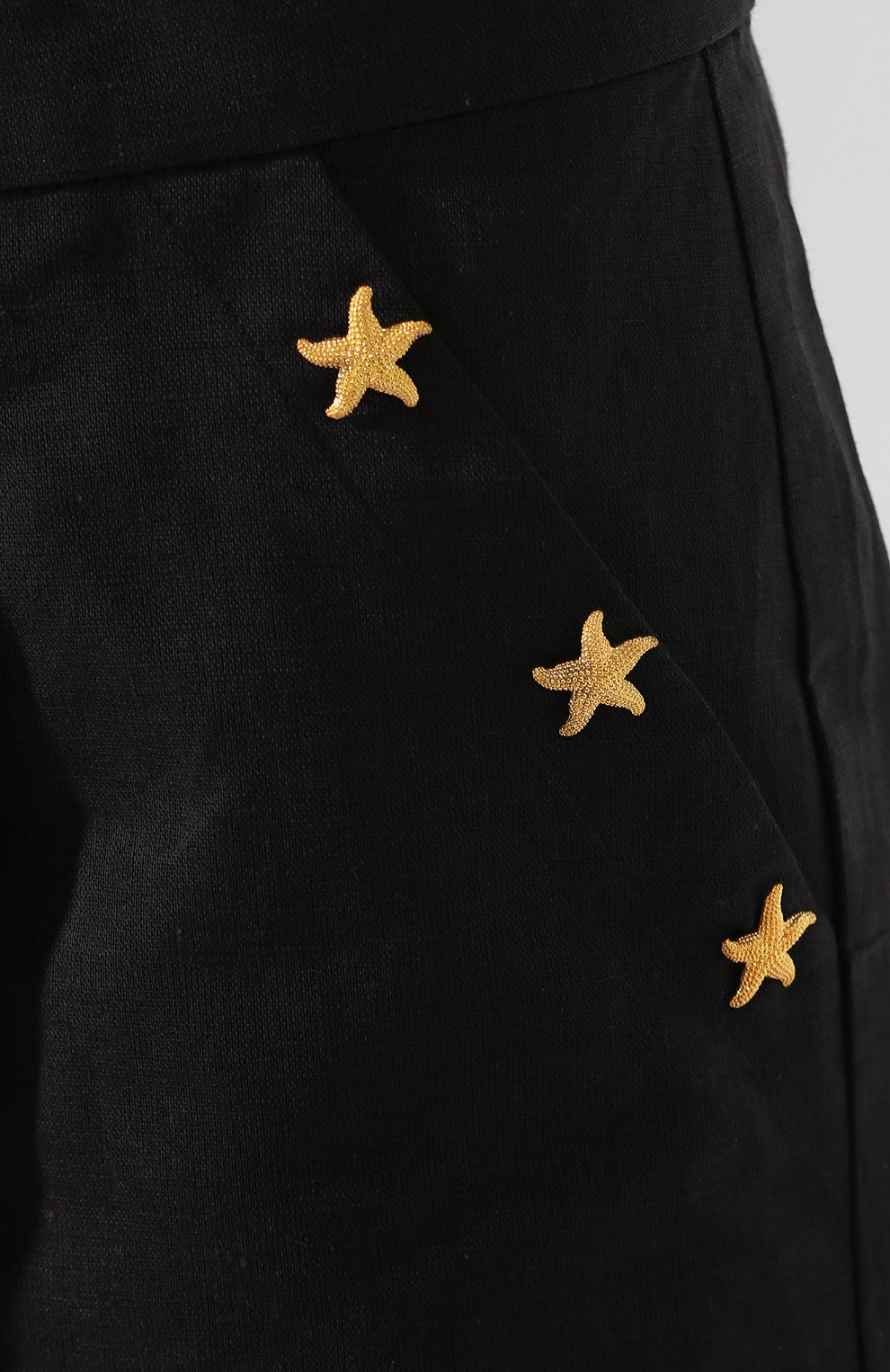 Шорты из смеси хлопка и льна A MERE CO черного цвета по цене 33400 руб., арт. AMC/R19074, фото 5 Шорты из смеси хлопка и льна A MERE CO, арт. AMC/R19074, фото 5