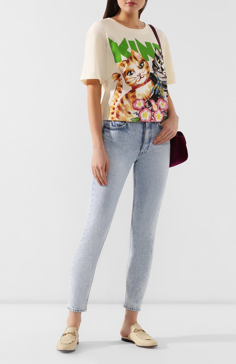 Женские сабо princetown GUCCI бежевого цвета, арт. 475094/GZ610 | Фото 2 (Статус проверки: Проверена категория, Проверено; Подошва: Плоская; Каблук высота: Без каблука, Низкий; Каблук тип: Устойчивый; Материал внешний: Текстиль, Натуральная кожа; Материал внутренний: Натуральная кожа)
