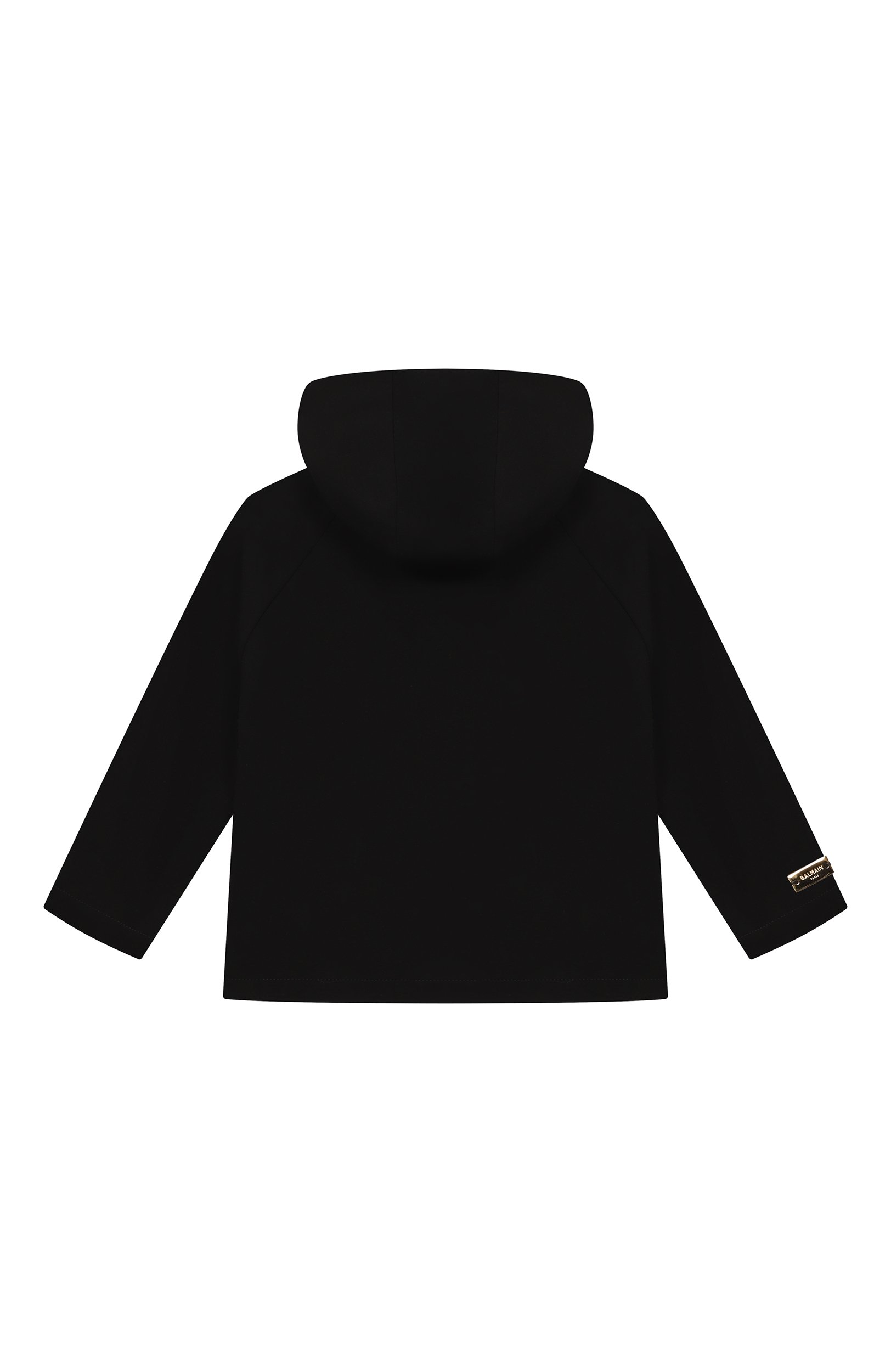 Толстовка из вискозы BALMAIN черного цвета по цене 39150 руб., арт. BZ2527, фото 2 Толстовка из вискозы BALMAIN, арт. BZ2527, фото 2