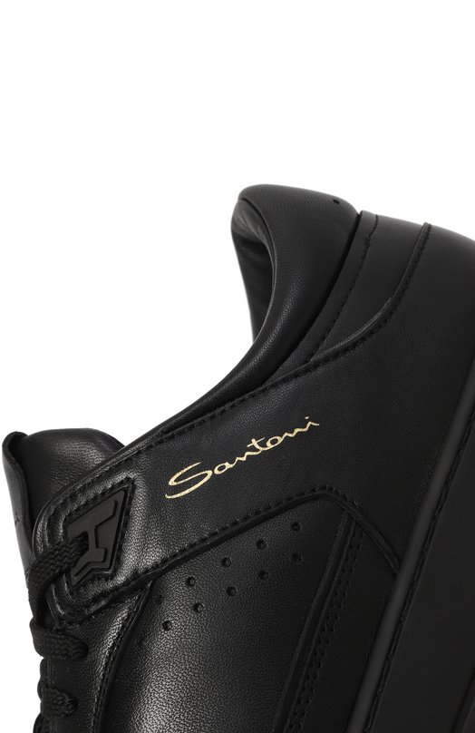 Кожаные кеды Sneak-Air Santoni MBSG22015NERRESS Чёрный  MBSG22015NERRESS Фото 7