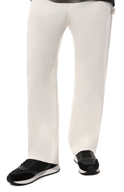 Комбинированные кроссовки VERSACE черного цвета по цене 49950 руб., арт. 1014457/1A00389, фото 3 Комбинированные кроссовки VERSACE, арт. 1014457/1A00389, фото 3