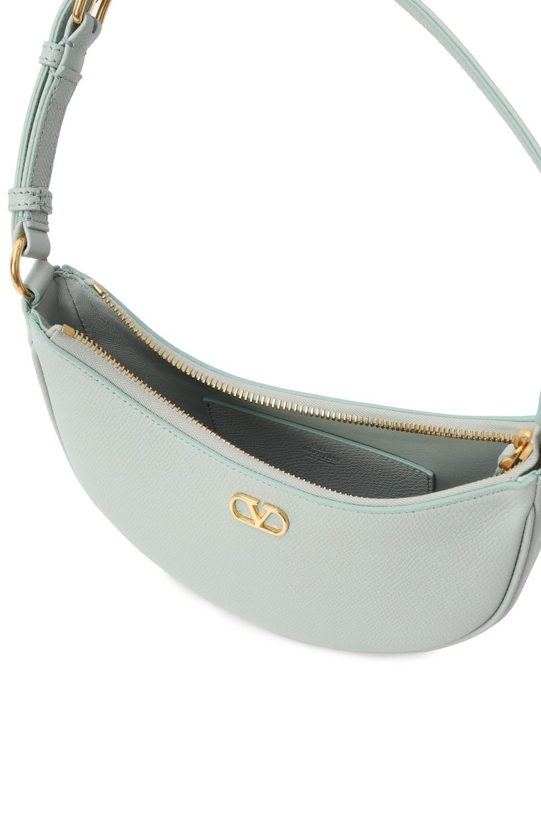 Женская сумка vlogo signature mini VALENTINO голубого цвета, арт. 6W2P0AK3/SNP | Фото 5 (Материал: Натуральная кожа; Размер: mini; Автоматизация состава: Проставлено; Автоматизация ТО: Проставлено)