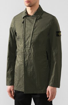 Мужской плащ STONE ISLAND хаки цвета, арт. 721540226 | Фото 3 (Материал внешний: Синтетический материал; Длина (верхняя одежда): До середины бедра; Мужское Кросс-КТ: Верхняя одежда, Плащ-верхняя одежда; Рукава: Длинные; Стили: Кэжуэл, Милитари; Материал сплава: Проставлено; Драгоценные камни: Проставлено)