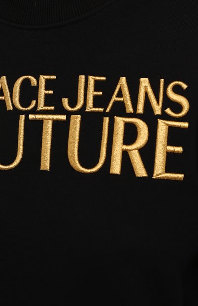 Хлопковый свитшот VERSACE JEANS COUTURE черного цвета по цене 26500 руб., арт. 71HAIT01-71DP309 R L0G0 EMBR0 C0TT0N/CF00T, фото 5 Хлопковый свитшот VERSACE JEANS COUTURE, арт. 71HAIT01-71DP309 R L0G0 EMBR0 C0TT0N/CF00T, фото 5