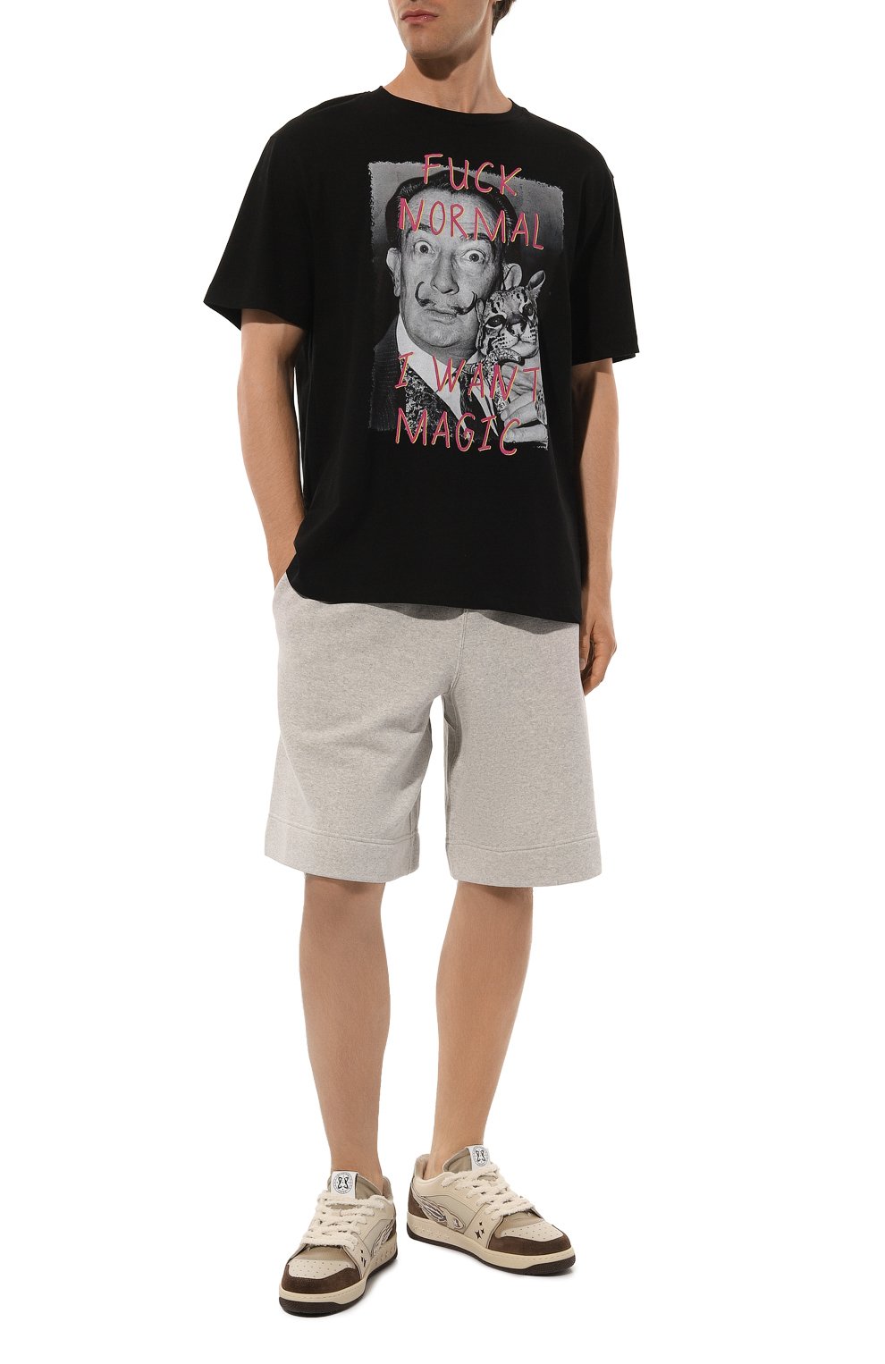 Хлопковая футболка BISIBIGLIO черного цвета по цене 14950 руб., арт. DALI N0RMAL MAGIC, фото 2 Хлопковая футболка BISIBIGLIO, арт. DALI N0RMAL MAGIC, фото 2