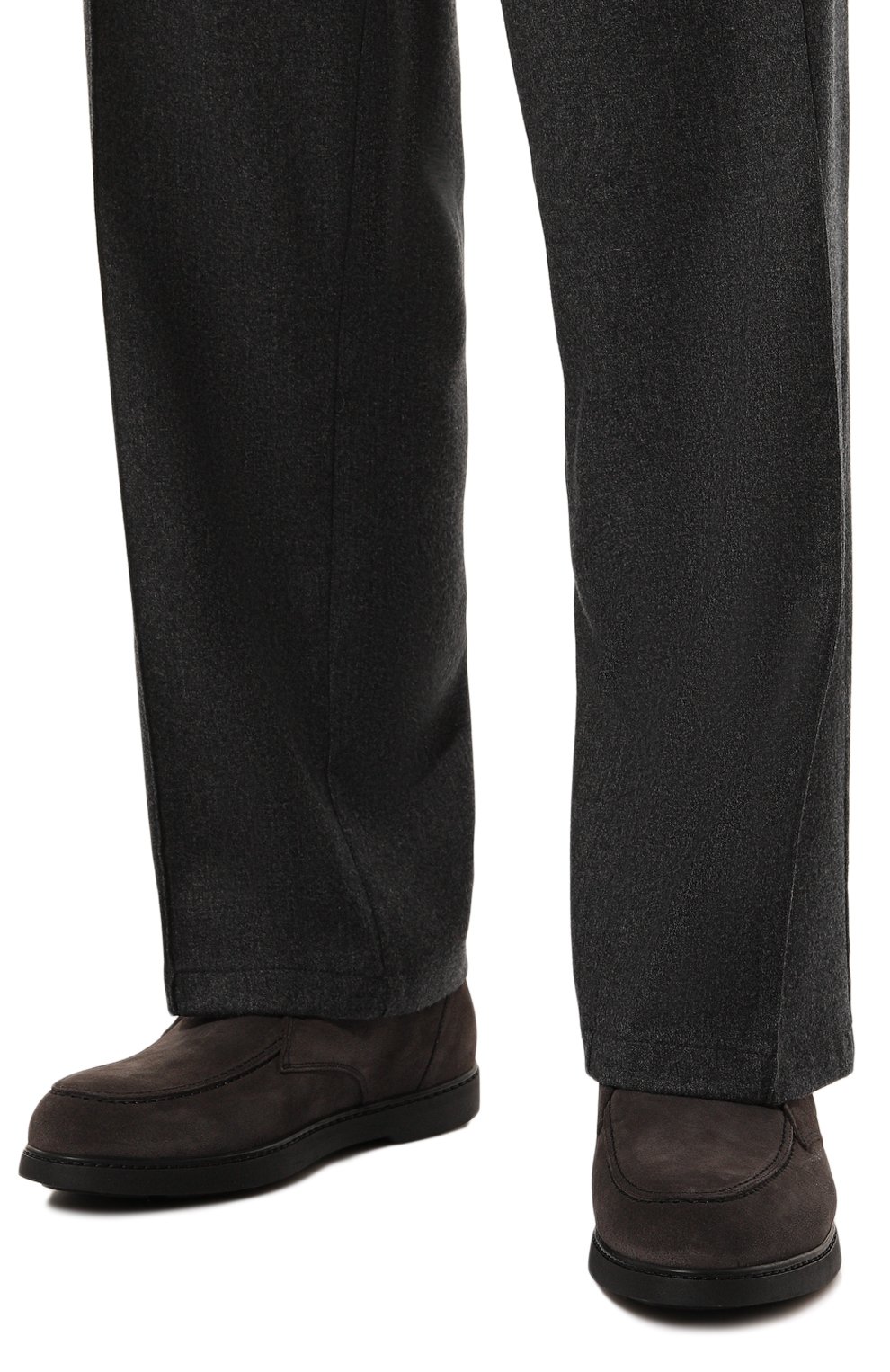 Замшевые ботинки DOUCAL'S темно-серого цвета по цене 45500 руб., арт. DU3326ED0-UF009N, фото 3 Замшевые ботинки DOUCAL'S, арт. DU3326ED0-UF009N, фото 3