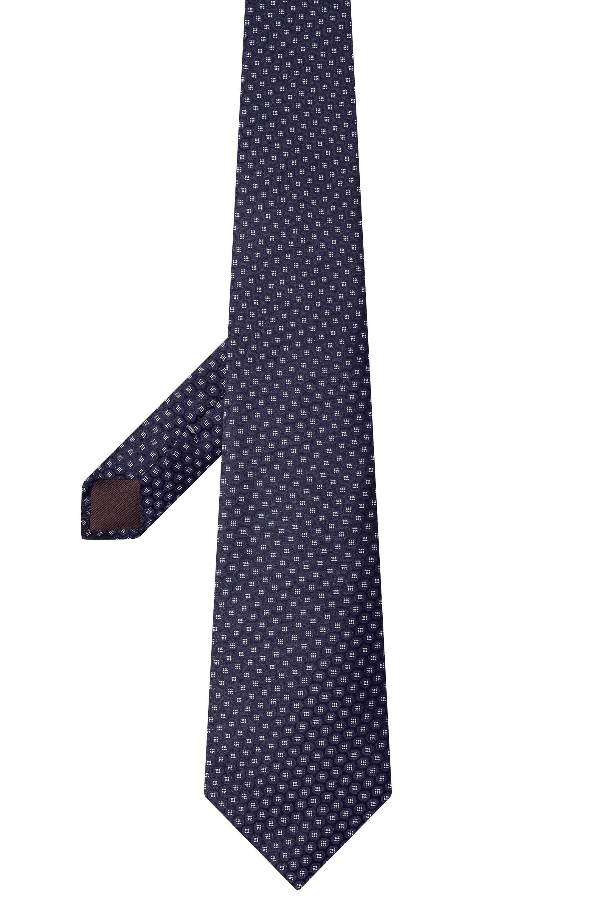 Шелковый галстук CANALI темно-синего цвета по цене 22750 руб., арт. 18/HJ04405, фото 3 Шелковый галстук CANALI, арт. 18/HJ04405, фото 3