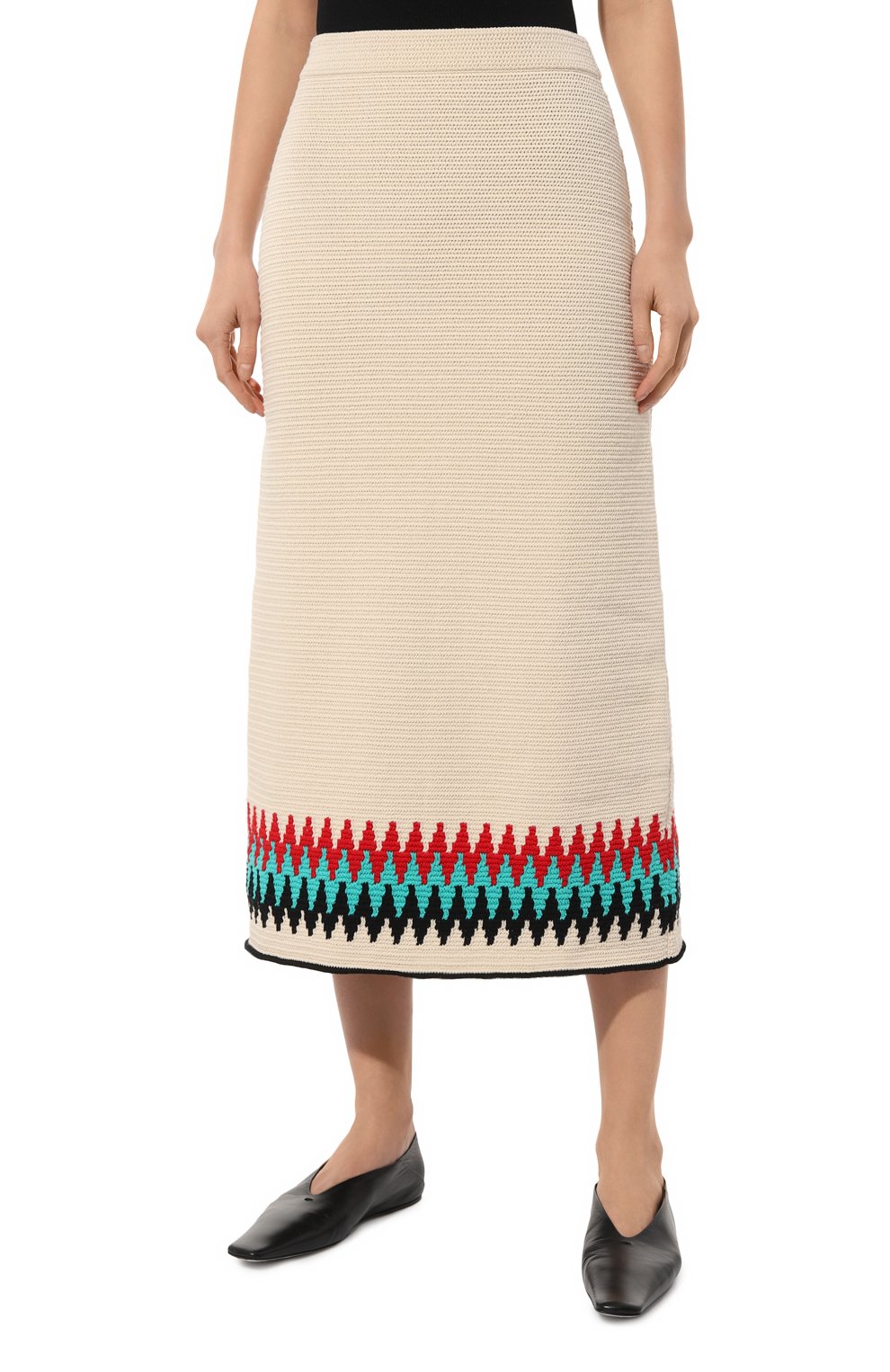 Хлопковая юбка JIL SANDER белого цвета по цене 87450 руб., арт. J40MA0135/J15402, фото 3 Хлопковая юбка JIL SANDER, арт. J40MA0135/J15402, фото 3