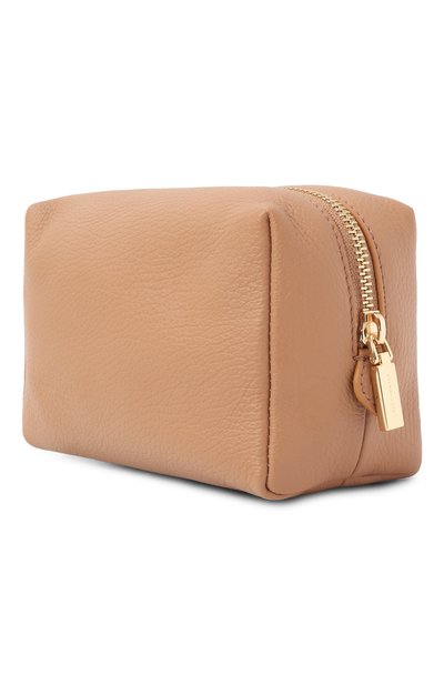 Кожаная косметичка trousse COCCINELLE бежевого цвета по цене 9350 руб., арт. E5MT525F701, фото 2 Кожаная косметичка trousse COCCINELLE, арт. E5MT525F701, фото 2