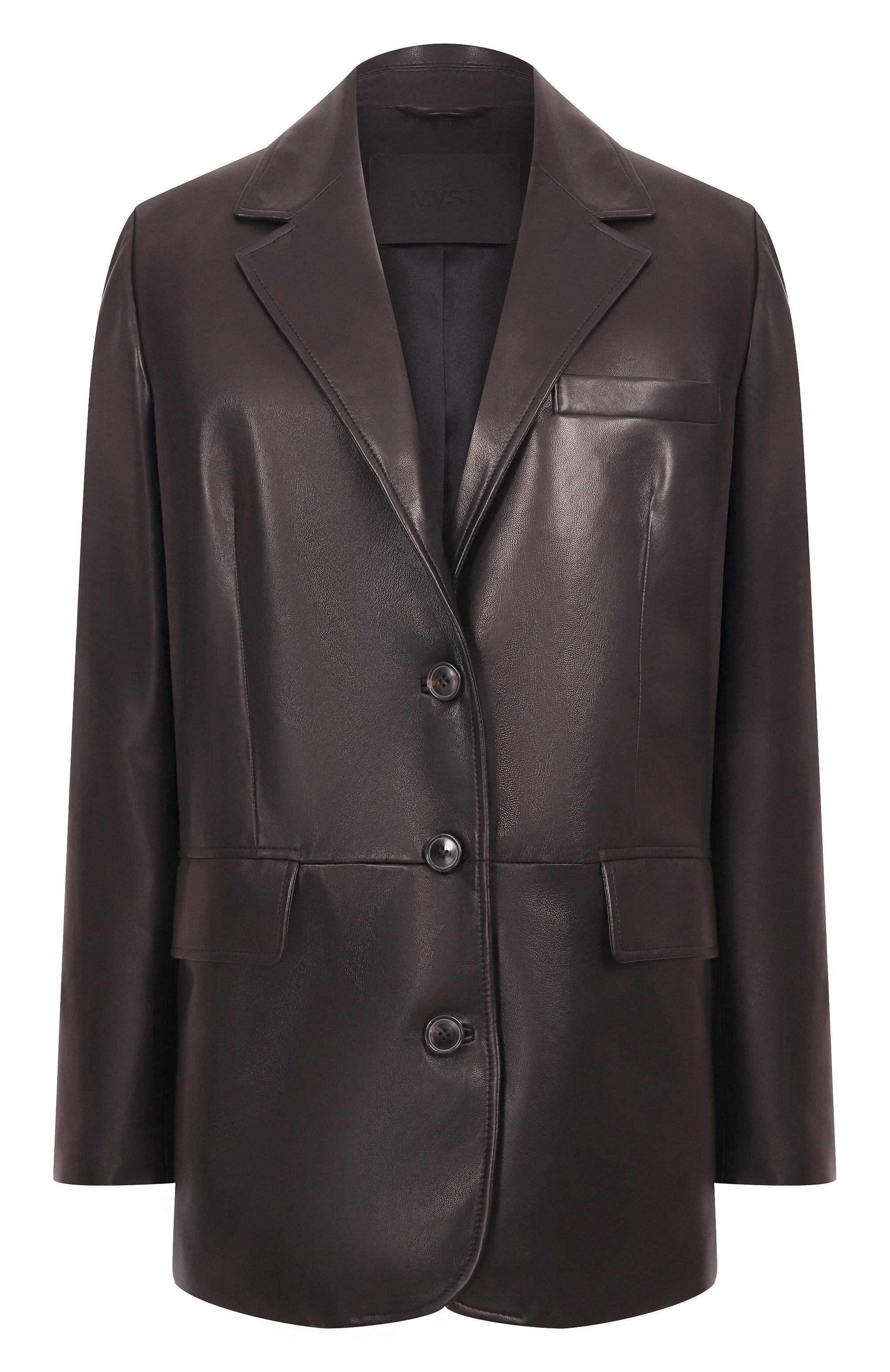 Кожаный жакет MVST, арт. M25.1PW.L009/BIG SIZE/NAPPA CREAM, фото 1