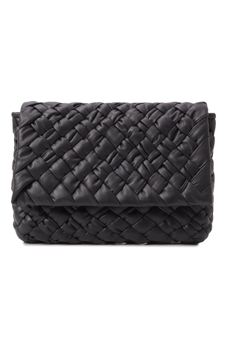 Мужская сумка rumple BOTTEGA VENETA черного цвета, арт. 815805/V52Z1 | Фото 1 (Размер: medium; Материал: Натуральная кожа; Ремень/цепочка: На ремешке; Автоматизация ТО: Проставлено; Автоматизация состава: Проставлено)