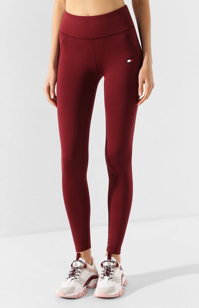 Легинсы TOMMY HILFIGER бордового цвета по цене 5490 руб., арт. S10S100446, фото 3 Легинсы TOMMY HILFIGER, арт. S10S100446, фото 3
