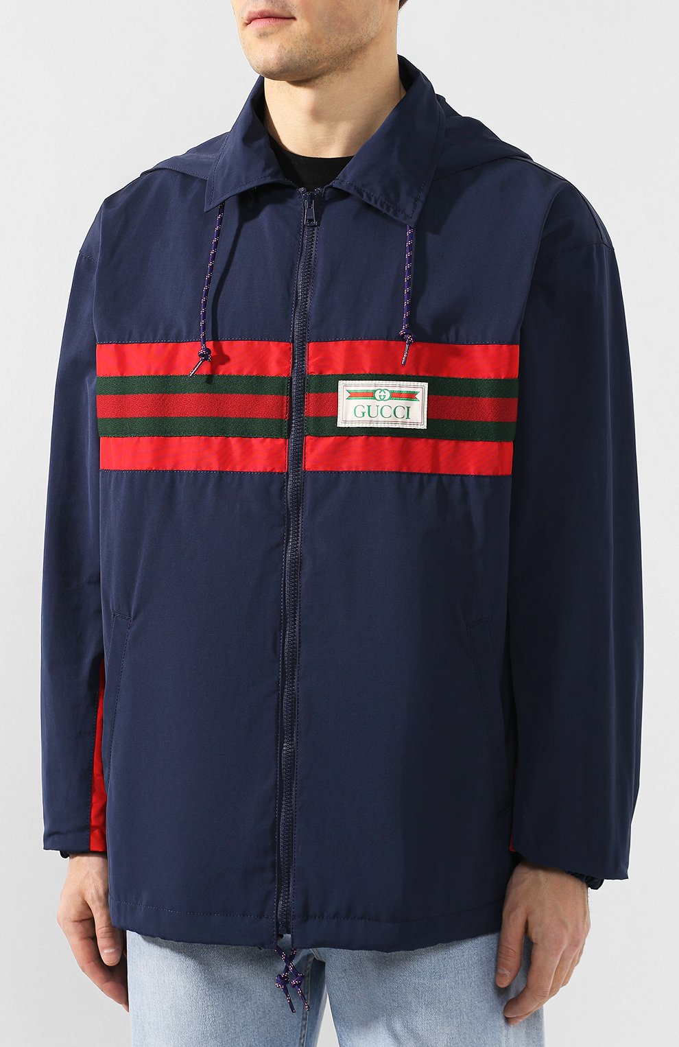 Куртка GUCCI синего цвета по цене 230400 руб., арт. 599935/XDA2J, фото 3 Куртка GUCCI, арт. 599935/XDA2J, фото 3