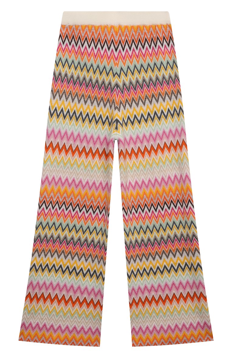 Детские шерстяные брюки MISSONI разноцветного цвета, арт. MV6B10/W0028/12-14 | Фото 2 (Случай: Повседневный; Материал внешний: Шерсть; Нос: Не проставлено; Ростовка одежда: 13 - 15 лет | 158 см, 12 лет | 152 см)