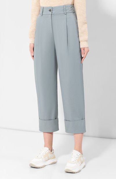 Хлопковые брюки ACNE STUDIOS зеленого цвета по цене 23950 руб., арт. AK0077, фото 3 Хлопковые брюки ACNE STUDIOS, арт. AK0077, фото 3