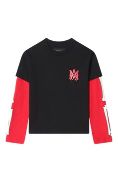 Детская хлопковый лонгслив AMIRI черного цвета, арт. AKJYTE1023 | Фото 1 (Рукава: Длинные; Мальчики Кросс-КТ: Футболка-спорт, Лонгслив-одежда; Материал внешний: Хлопок; Ростовка одежда: 4 года | 104 см, 8 лет | 128 см, 10 - 11 лет | 140 - 146см, 12 лет | 152 см, 6 лет | 116 см)