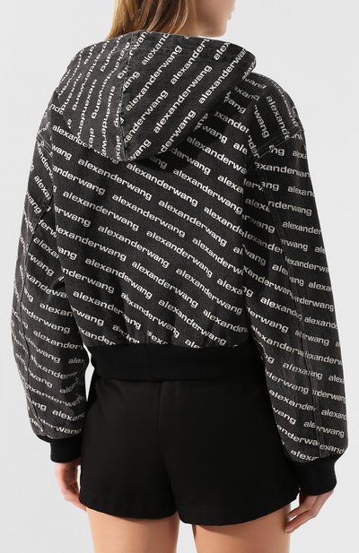 Джинсовый бомбер ALEXANDER WANG черно-белого цвета по цене 59950 руб., арт. 4D992394CG, фото 4 Джинсовый бомбер ALEXANDER WANG, арт. 4D992394CG, фото 4
