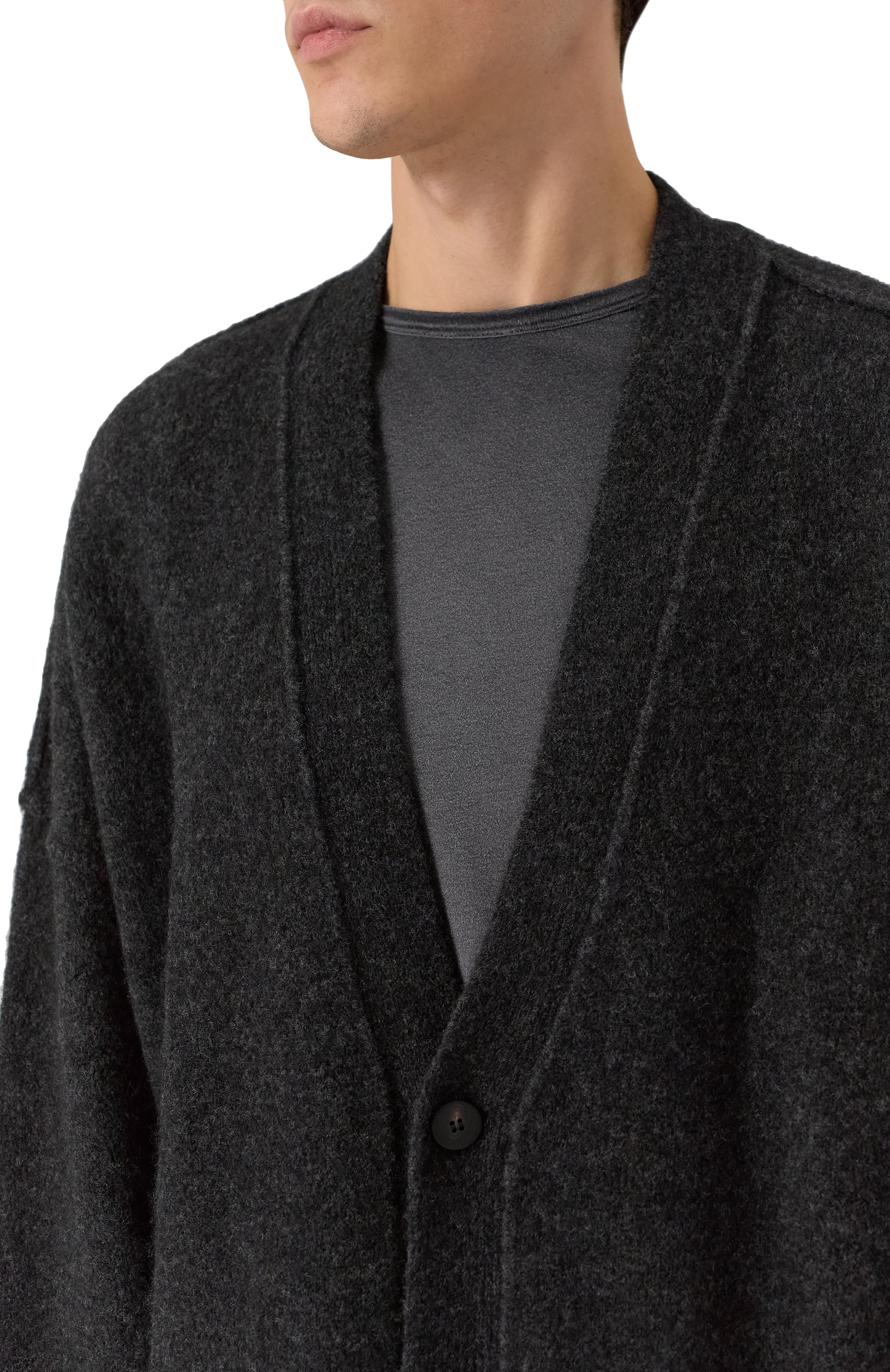 Шерстяной кардиган ISABEL BENENATO темно-серого цвета по цене 133000 руб., арт. UK09F25, фото 5 Шерстяной кардиган ISABEL BENENATO, арт. UK09F25, фото 5