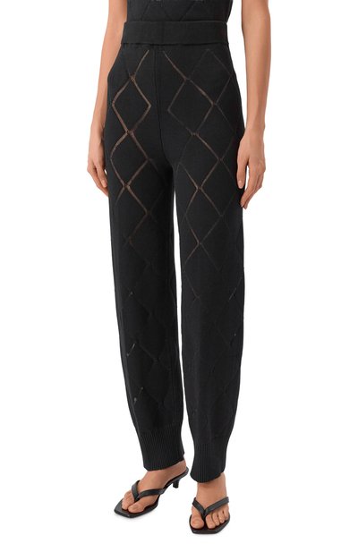 Брюки из вискозы YUZEFI, арт. N0EMI-INTARSIA RIB HEM TR0USERS/KNIT, фото 3