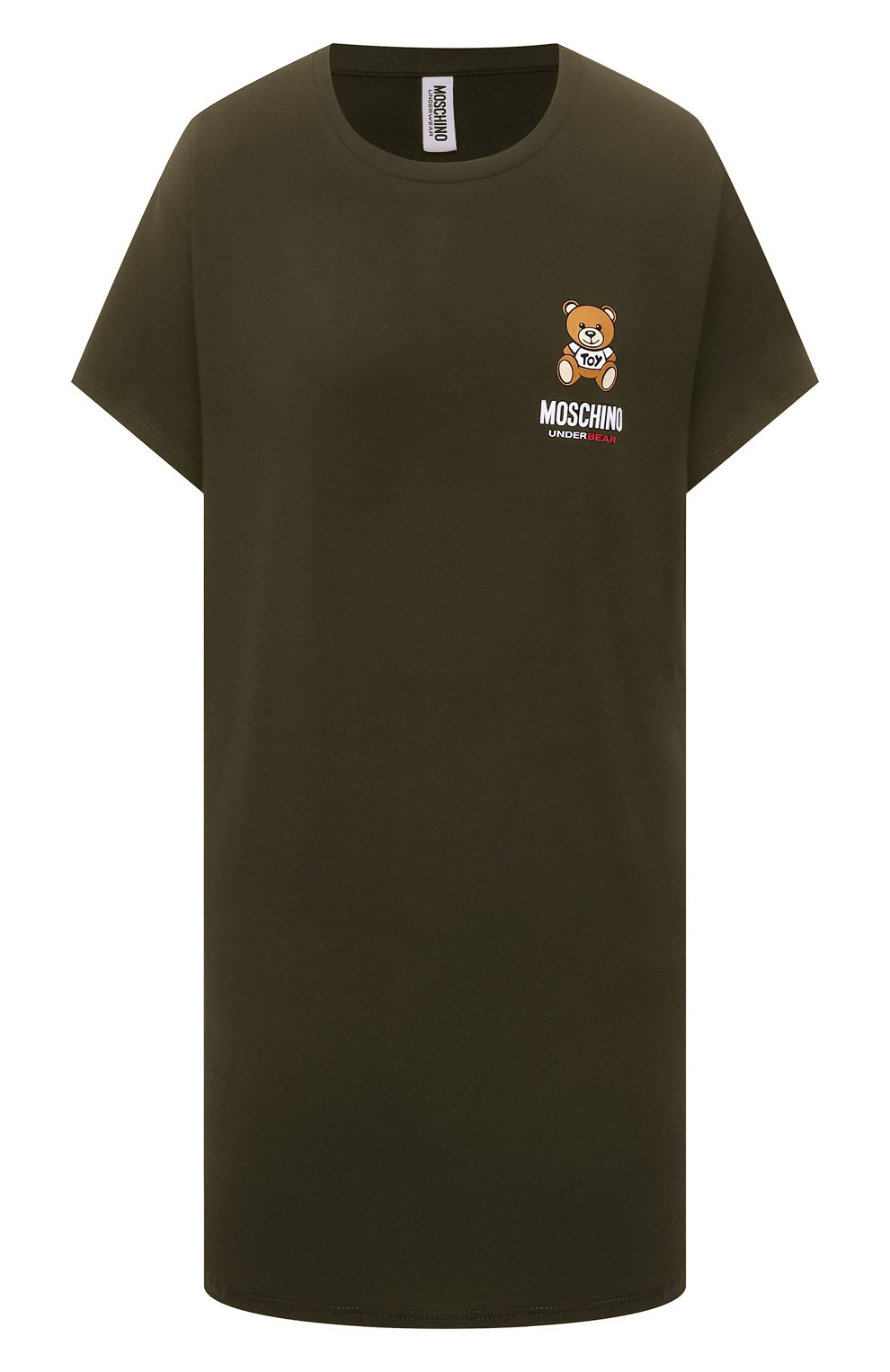Хлопковая сорочка MOSCHINO хаки цвета по цене 17100 руб., арт. A1910/9003, фото 1 Хлопковая сорочка MOSCHINO, арт. A1910/9003, фото 1