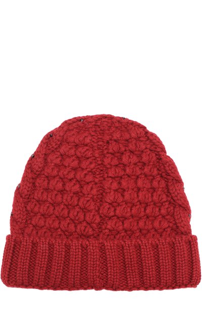 Кашемировая шапка anuuk фактурной вязки LORO PIANA бордового цвета по цене 63550 руб., арт. FAG4690, фото 2 Кашемировая шапка anuuk фактурной вязки LORO PIANA, арт. FAG4690, фото 2