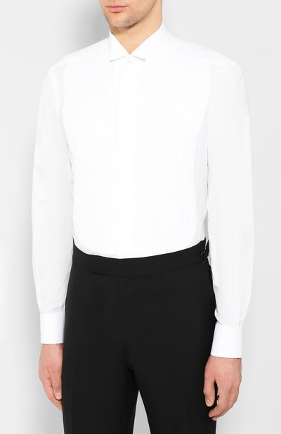 Хлопковая сорочка с воротником бабочка KITON, арт. UCIH000340100G, фото 3