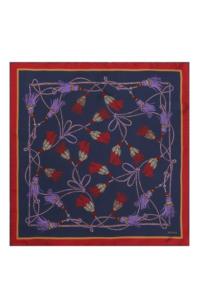 Шелковый платок GUCCI фиолетового цвета по цене 11950 руб., арт. 545841/4G001, фото 3 Шелковый платок GUCCI, арт. 545841/4G001, фото 3