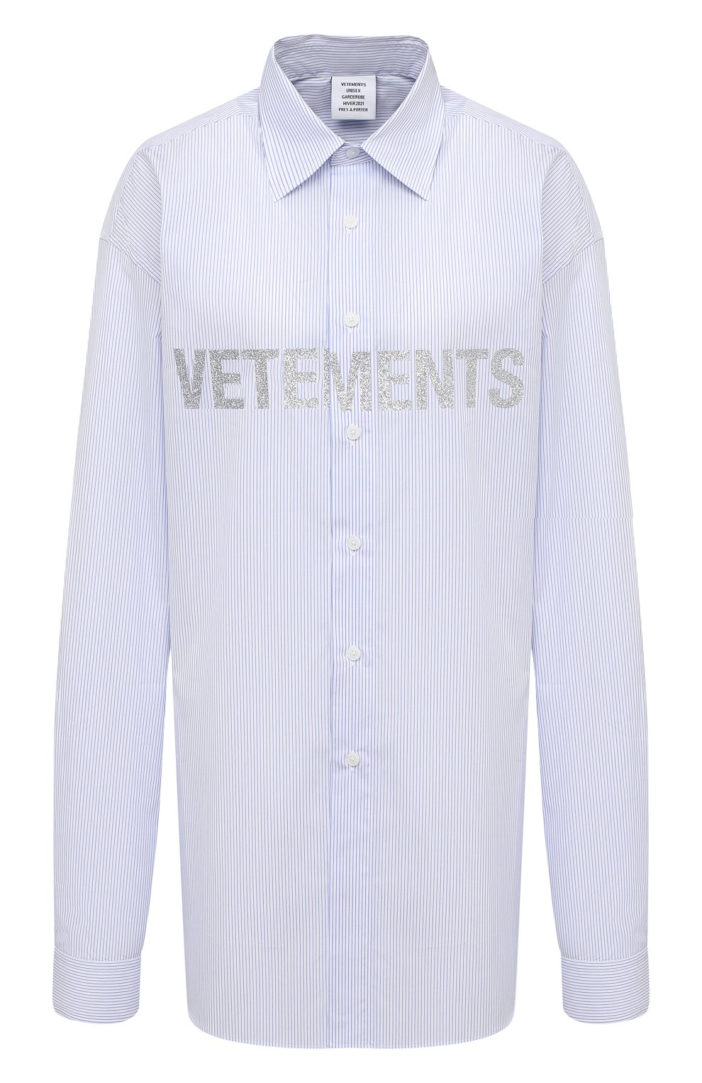 Хлопковая рубашка VETEMENTS, арт. UAH21SH067 1012/W, фото 1