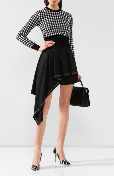 Кашемировый пуловер DOLCE & GABBANA черно-белого цвета по цене 140500 руб., арт. FX601T/JAWTJ, фото 2 Кашемировый пуловер DOLCE & GABBANA, арт. FX601T/JAWTJ, фото 2