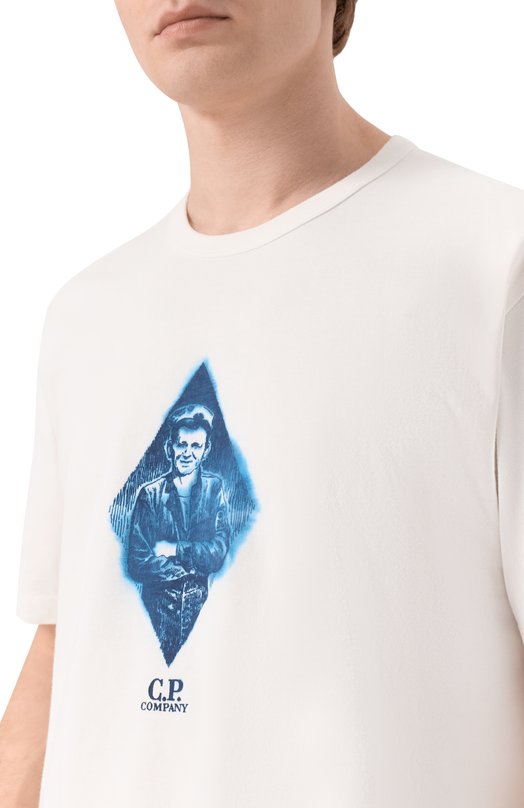 Хлопковая футболка C.P. Company 20CMTS266A/110656W Белый  20CMTS266A/110656W Фото 5