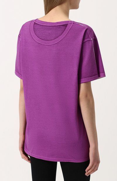 Хлопковая футболка свободного кроя с принтом GUCCI, арт. 492347/X3L90, фото 4