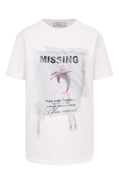 Женская хлопковая футболка BLUMARINE, арт. 2T125A