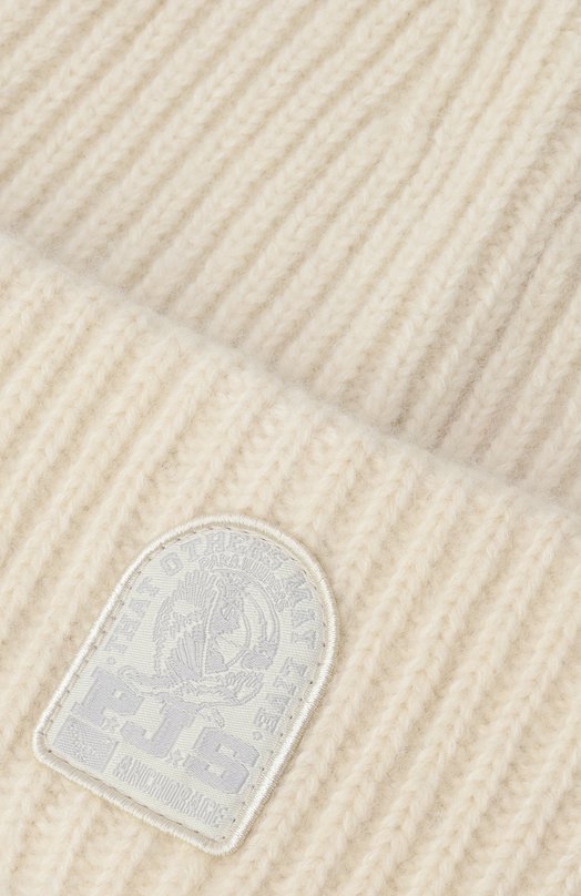 Шапка из шерсти и хлопка Parajumpers 25WPAHAHA32 Кремовый  25WPAHAHA32 Фото 4