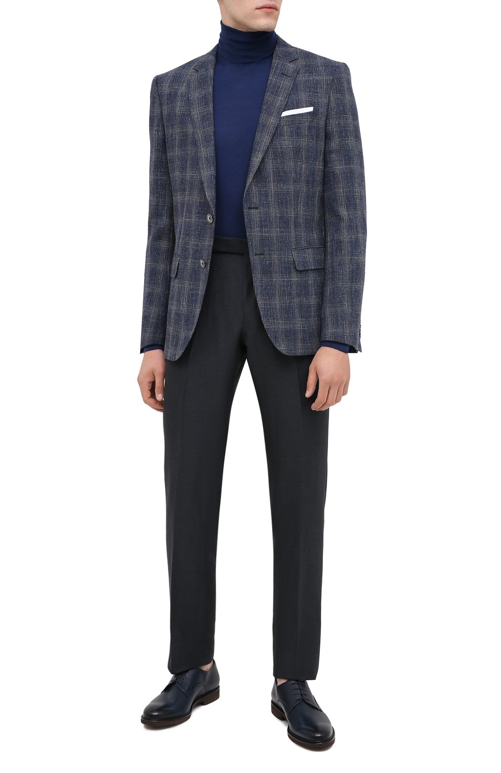 Кожаные дерби MORESCHI темно-синего цвета по цене 56550 руб., арт. 43554/162/B0RG0GNA/F.NAPPA, фото 2 Кожаные дерби MORESCHI, арт. 43554/162/B0RG0GNA/F.NAPPA, фото 2