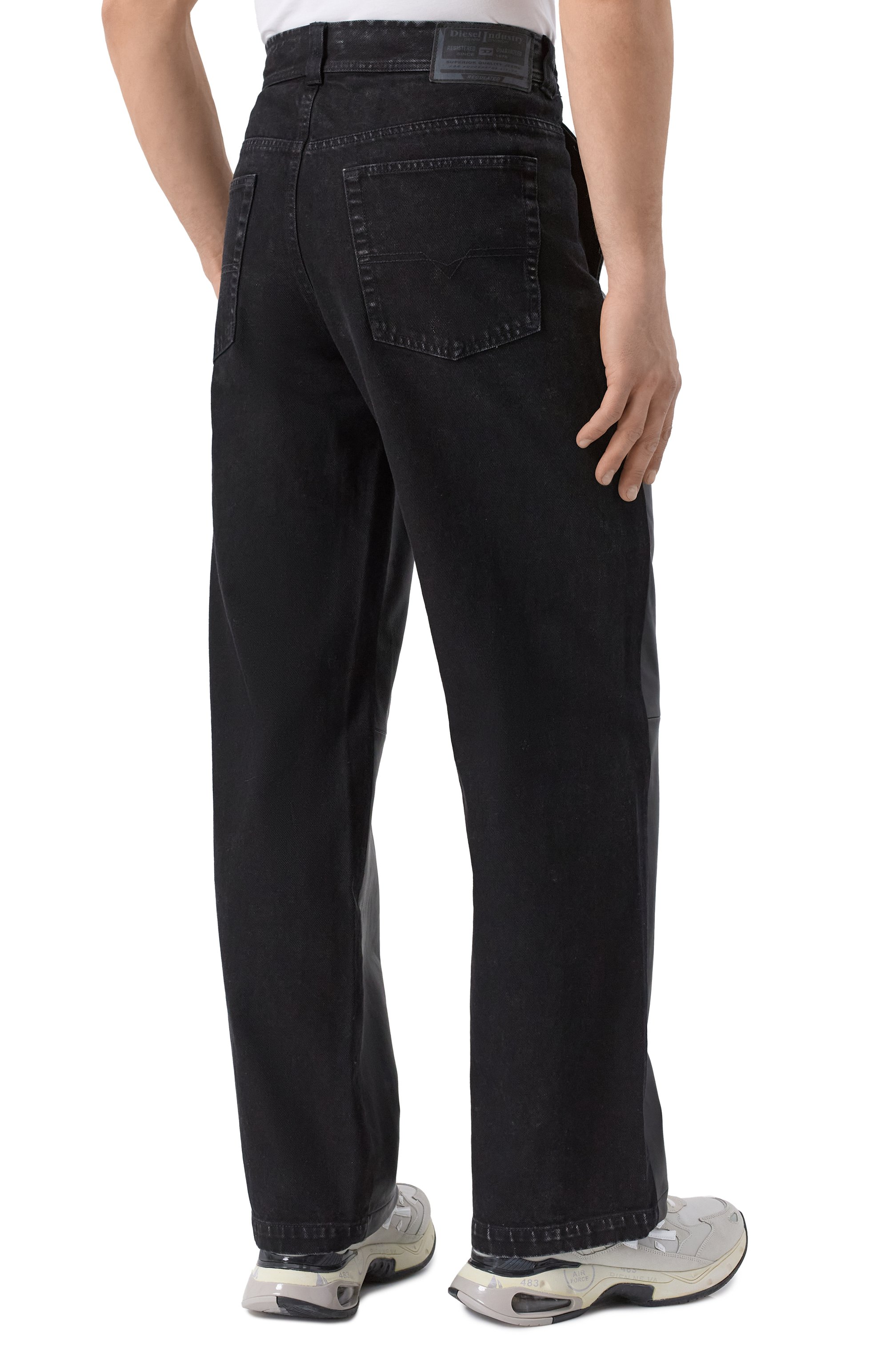 Комбинированные брюки DIESEL, арт. A16071/0QLAI, фото 4