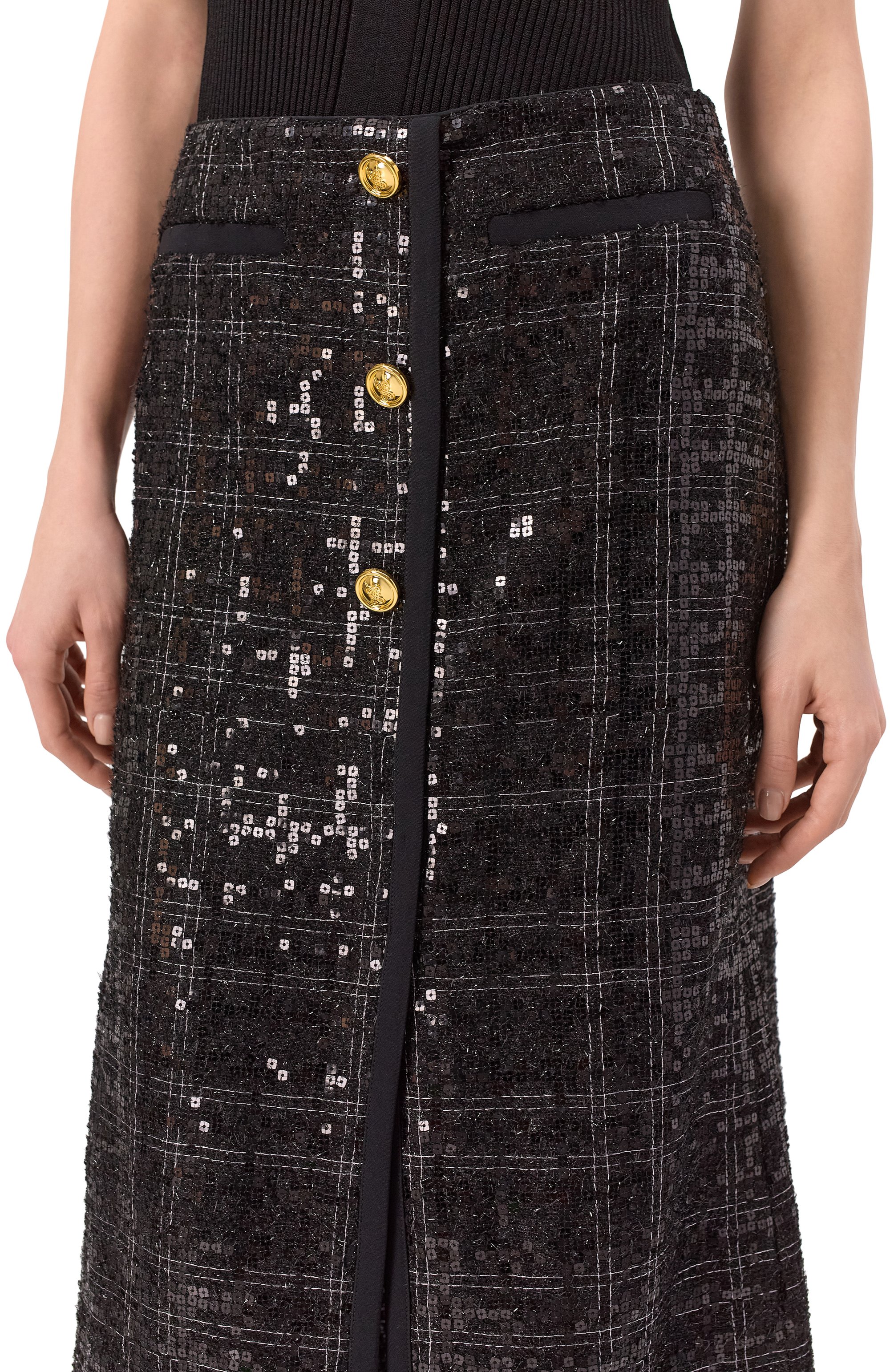 Юбка с отделкой пайетками GIAMBATTISTA VALLI, арт. 25SSPVCA2104-23LAB, фото 5