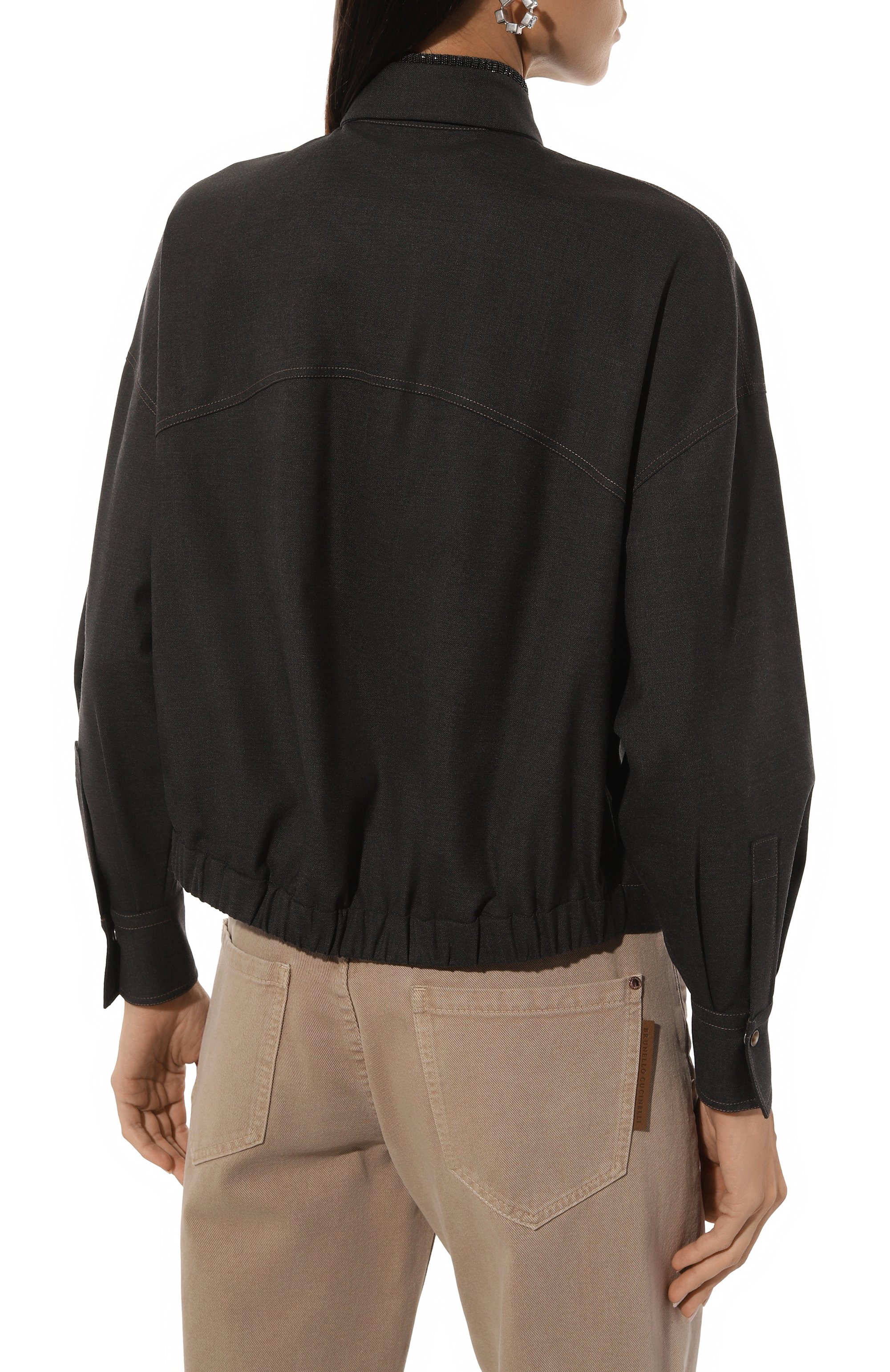 Шерстяная рубашка BRUNELLO CUCINELLI, арт. MG912HR226, фото 4