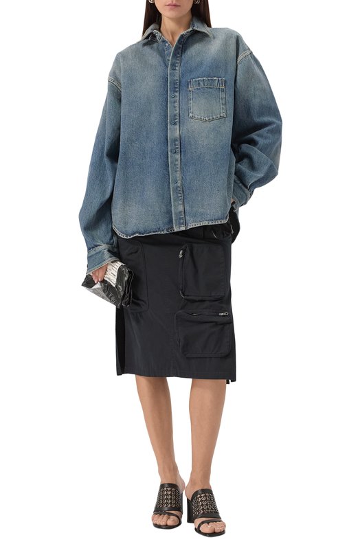 Джинсовая рубашка Balenciaga 783691/THW25 Голубой  783691/THW25 Фото 2