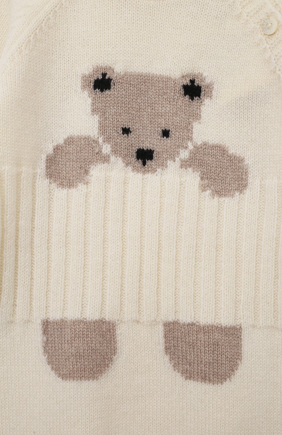 Шерстяной комбинезон BABY T белого цвета по цене 13050 руб., арт. 23AI061T/1M-12M, фото 3 Шерстяной комбинезон BABY T, арт. 23AI061T/1M-12M, фото 3