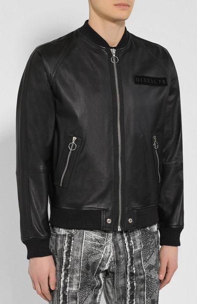 Кожаный бомбер DIESEL, арт. 00SNTH/0EATR, фото 3