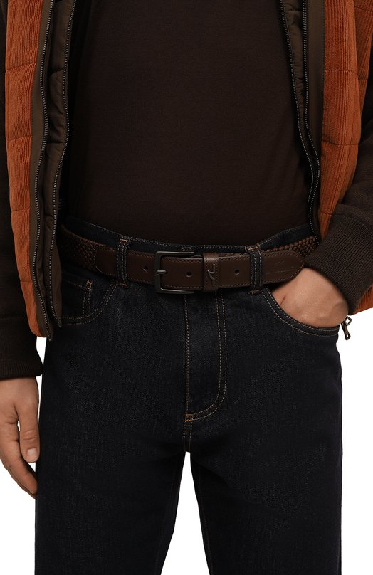 Текстильный ремень Paul&Shark 14316002 Коричневый  14316002 Фото 2