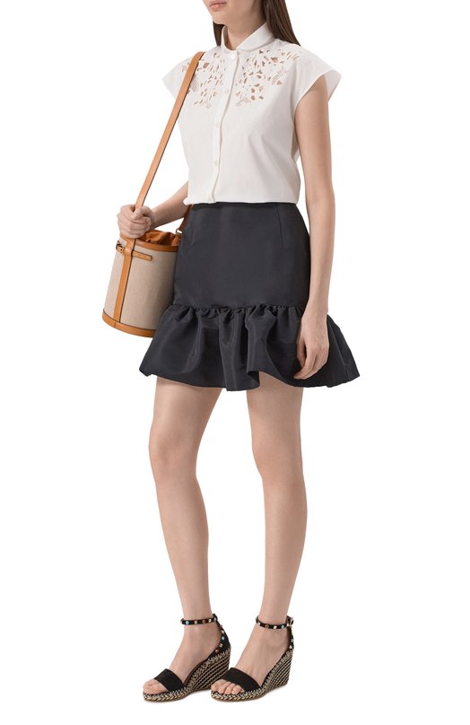 Замшевые босоножки Rockstud Double 105 Valentino 8W2S0090/GRR Чёрный  8W2S0090/GRR Фото 3