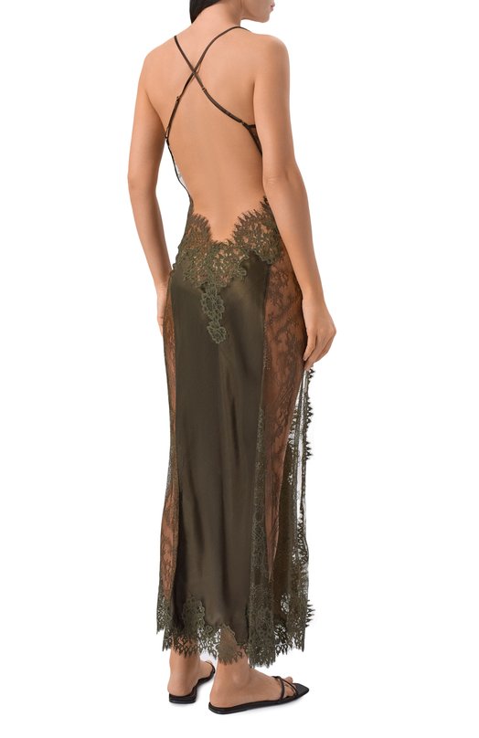 Шелковая сорочка Marjolaine 6BRO3001 Хаки  6BRO3001 Фото 3