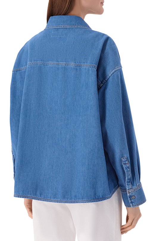 Джинсовая куртка Weekend Max Mara F0GGIA Голубой  F0GGIA Фото 4