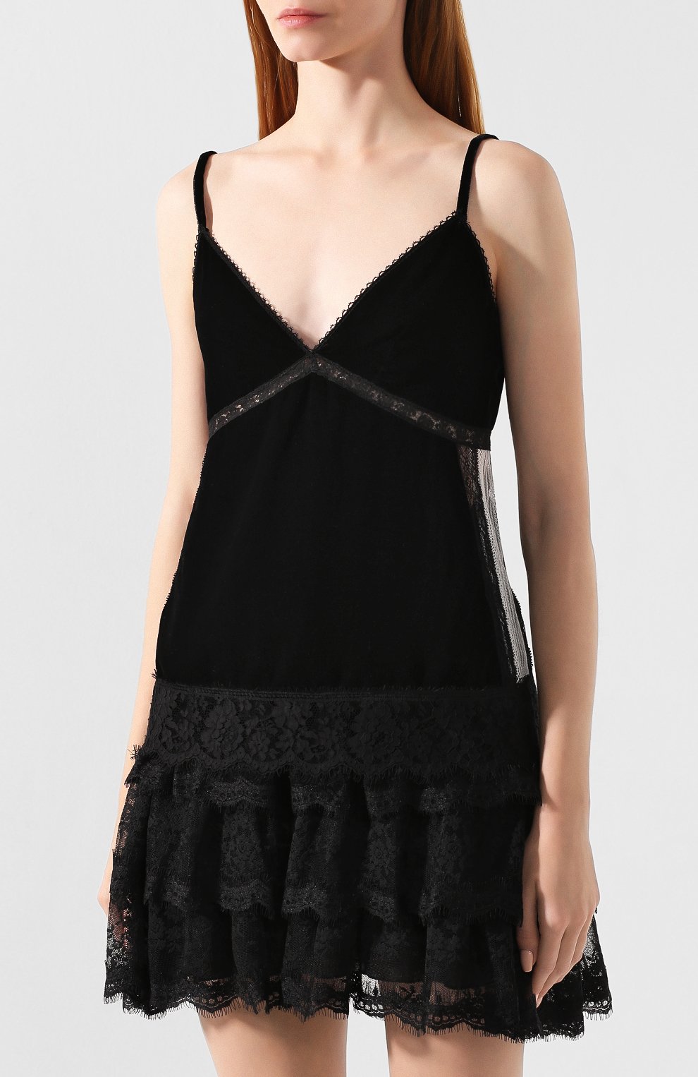 Топ ERMANNO ERMANNO SCERVINO черного цвета по цене 31500 руб., арт. 45T T001 VEL, фото 3 Топ ERMANNO ERMANNO SCERVINO, арт. 45T T001 VEL, фото 3