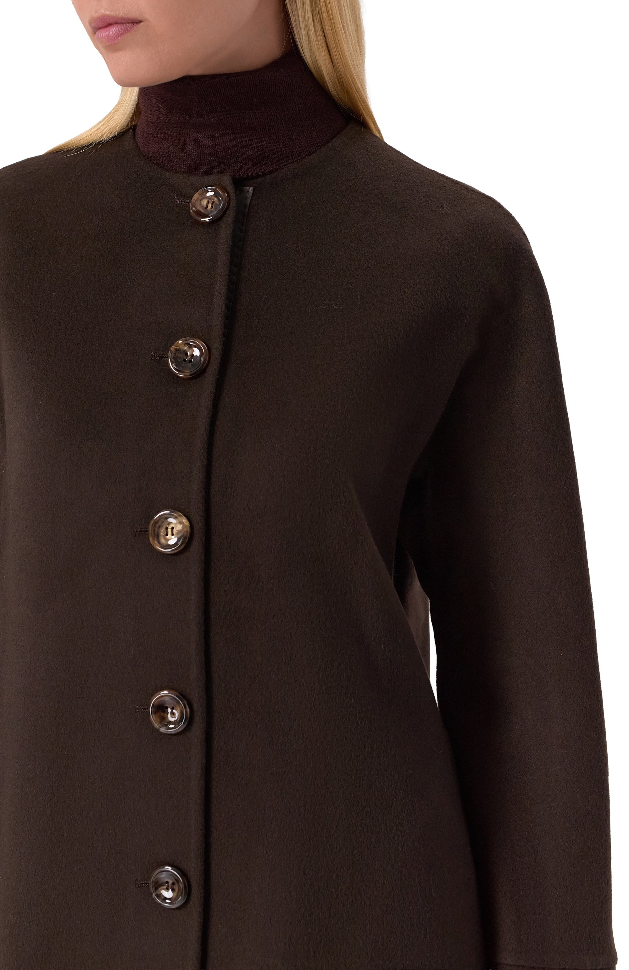 Пальто из шерсти и кашемира MANZONI24, арт. 25M1504-DB1L8D, фото 5